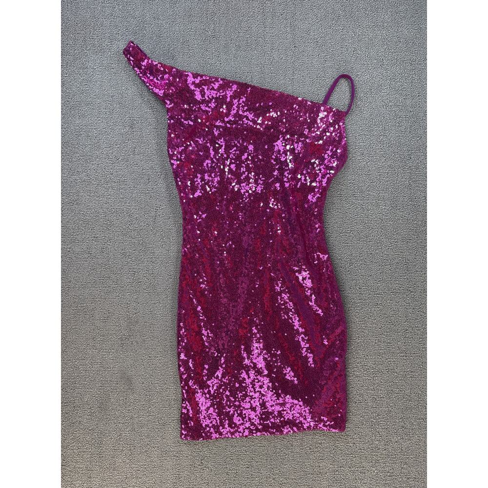 Hello Molly Sequin Mini Dress Formal Homecoming‎ Pink Size Small